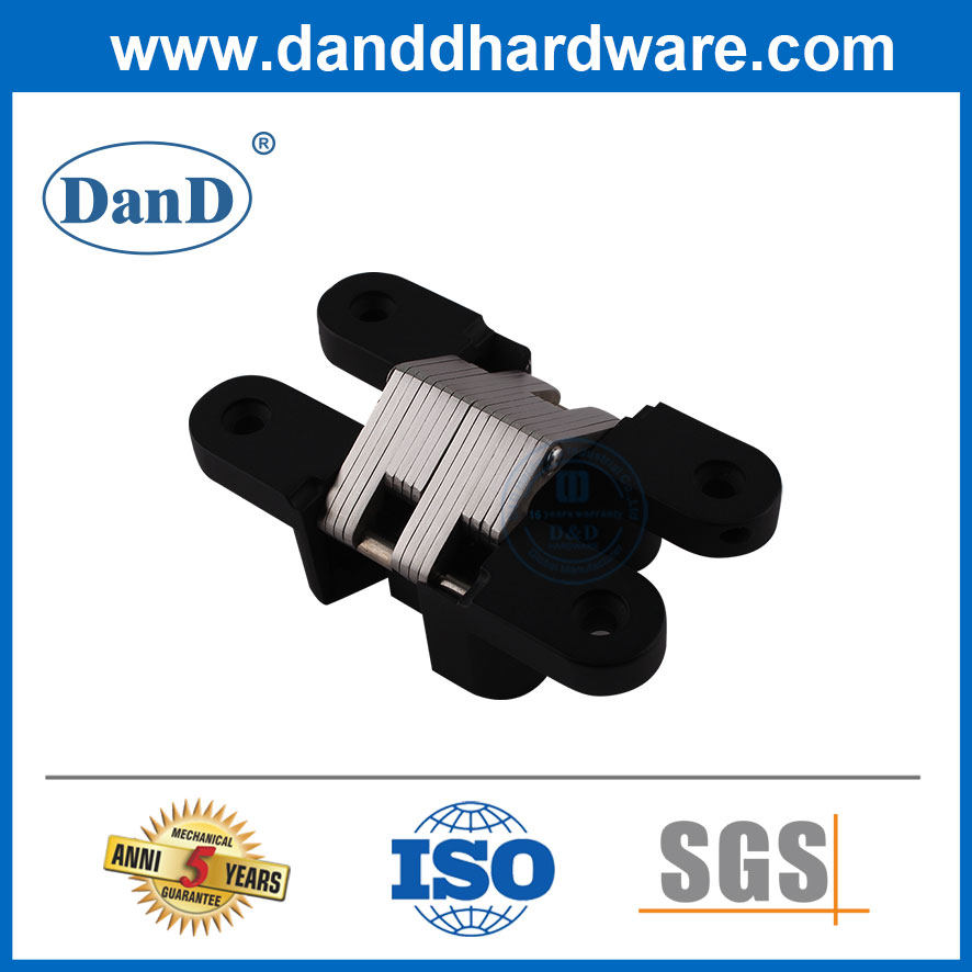 Matte negro oculto la puerta plegable invisible Cross escondidas bisagras-ddch007