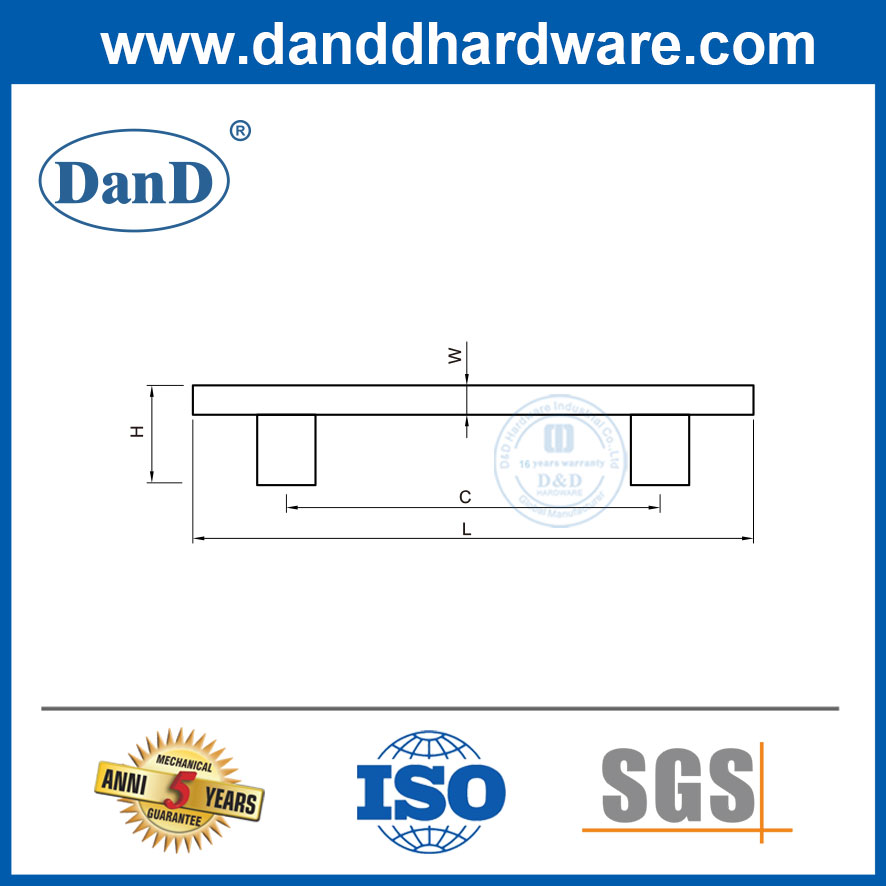 Manejo de tocador de acero inoxidable tiradores de cajones para tosser-ddfh018