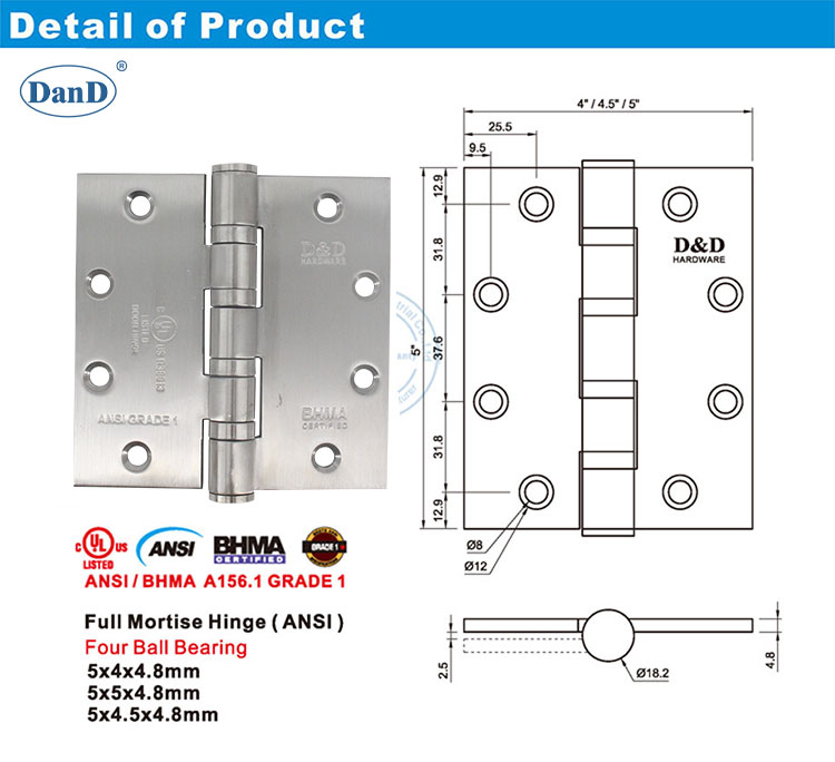 Bisagra de las puertas principales