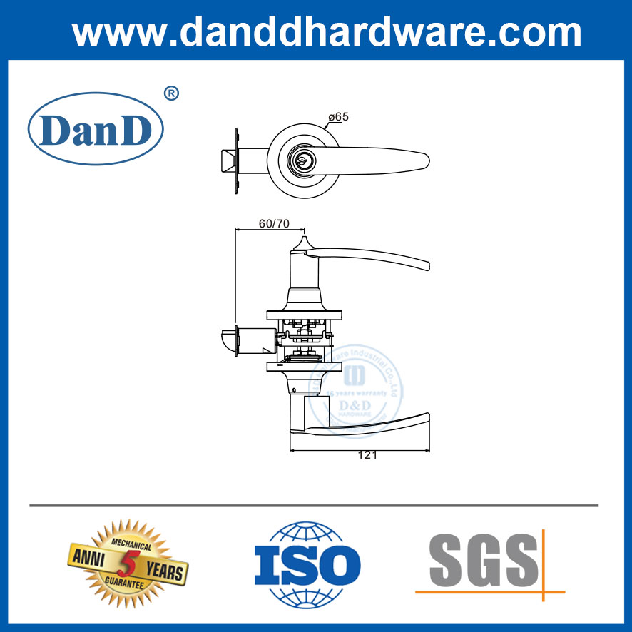 Hardware de la puerta exterior Hardware Comercial Palanca de la puerta de la puerta DDLK005