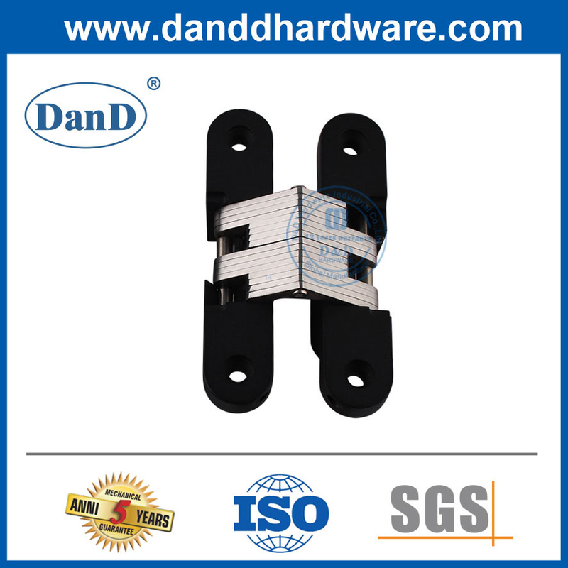 Matte negro oculto la puerta plegable invisible Cross escondidas bisagras-ddch007