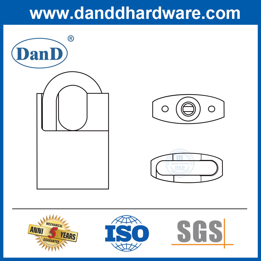 Acero inoxidable 60 mm de seguridad de diferentes tamaños mejores candados para unidades de almacenamiento-DDPL006