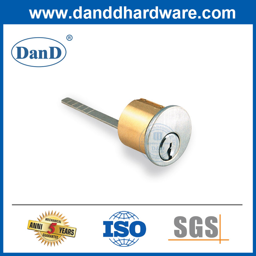 Diferentes acabados Construcción de latón sólido Hardware Rim Lock Cilinder-DDLC018