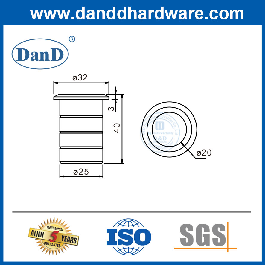 Sobullido de golpe a prueba de polvo de acero inoxidable para perno de descarga de servicio pesado-DDDP008