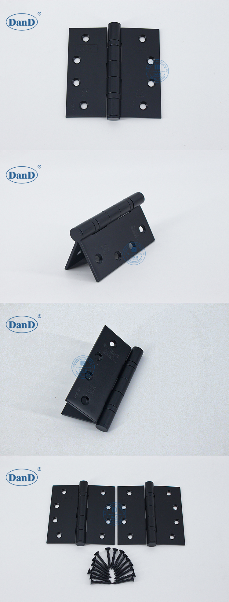 Bisagras de puerta negra