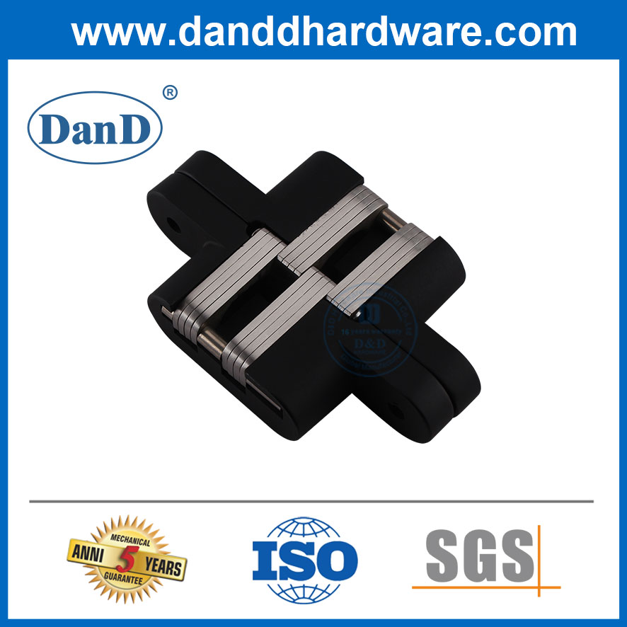 Matte negro oculto la puerta plegable invisible Cross escondidas bisagras-ddch007