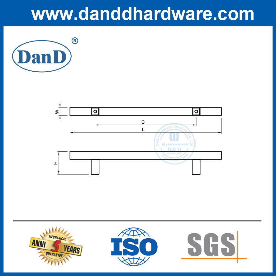 Hardware Hardware Manijas de la puerta del gabinete de acero inoxidable-DDFH019