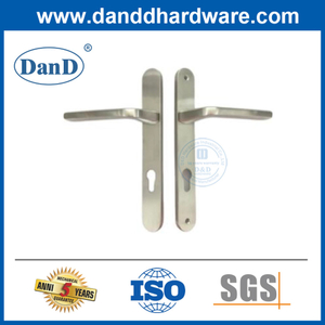Handles de las puertas europeas de acero inoxidable de marco estrecho con placa-DDNP001