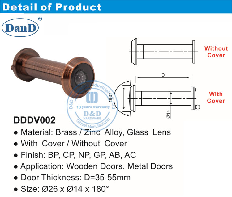 Peephole de puerta gran angular