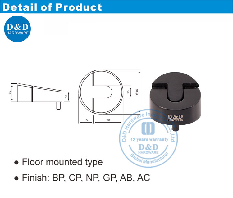 Parada de puerta negra mate