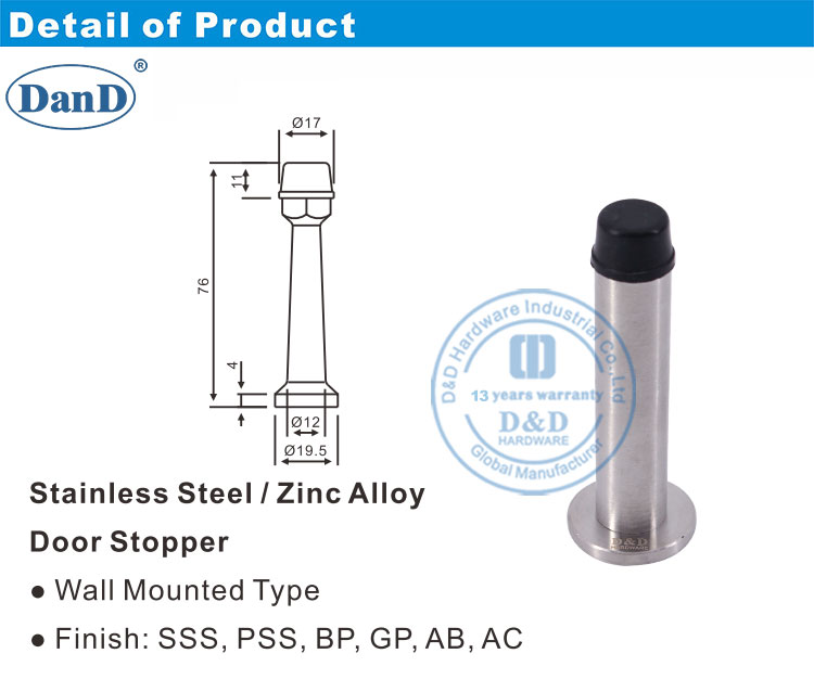 tope de la puerta de entrada