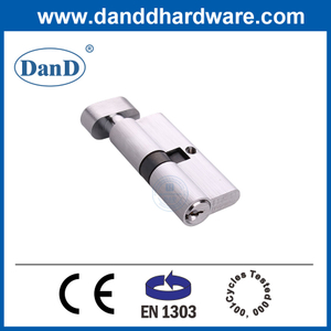 EN1303 Euro Perfil Satinado cromo Mortisio Llave de la llave Cilindro de bloqueo de la puerta-DDLC004-70 mm-SC