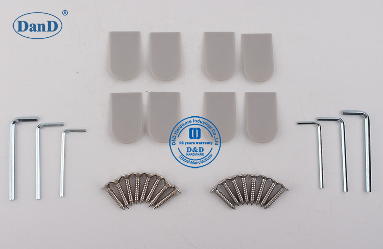 Silver Puerta oculta Bisagra D y Hardware D -40 kg