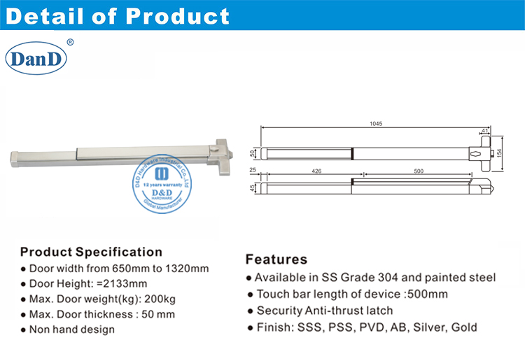 Dispositivo de salida de barra vertical-D y D hardware