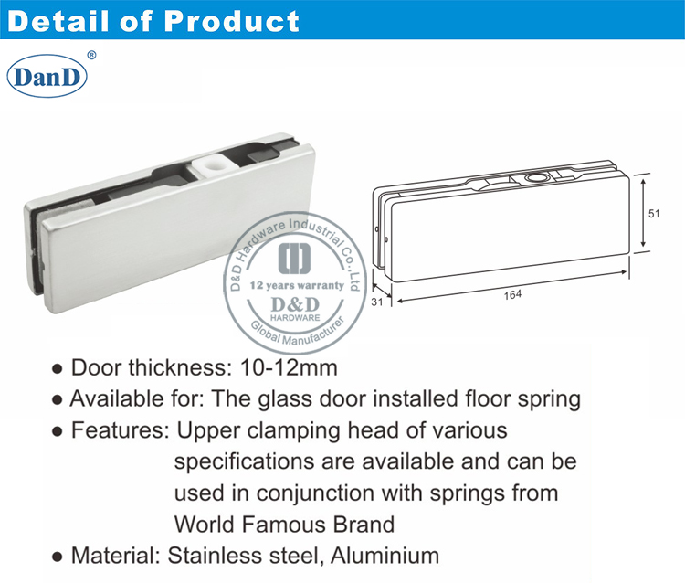 Hardware de ajuste de parche inferior de 304 grados de grado y hardware