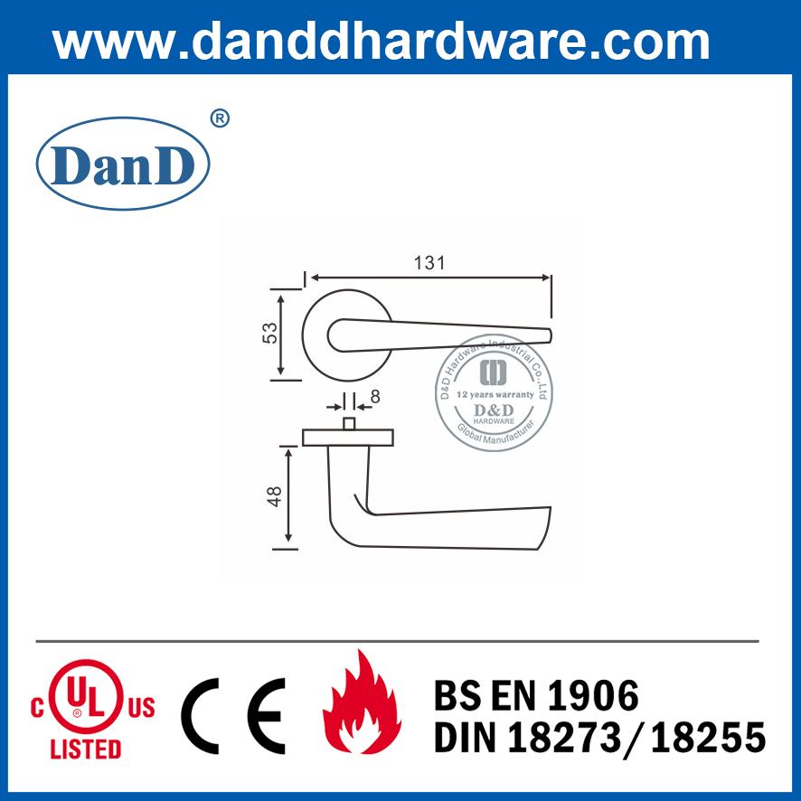 Moderno SS304 DOBLE PUERTA DE PUERTA PUERTURA MANGAR EN ROUND ROSE-DDSH022