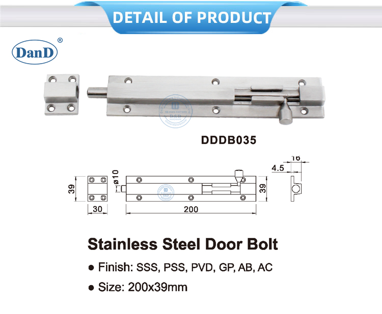 Pestillo de perno de tobog&aacute;n de barril
