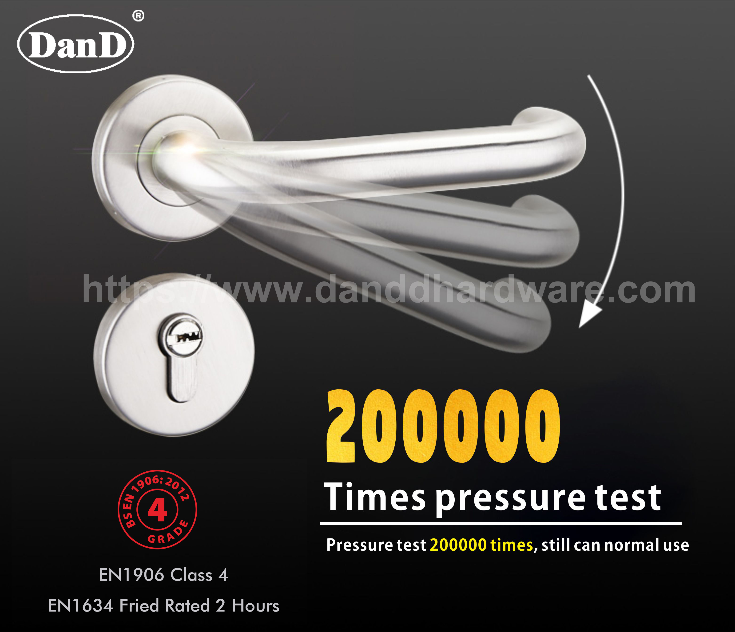 EN1906 Hardware de la puerta de acero inoxidable-D y H hardware