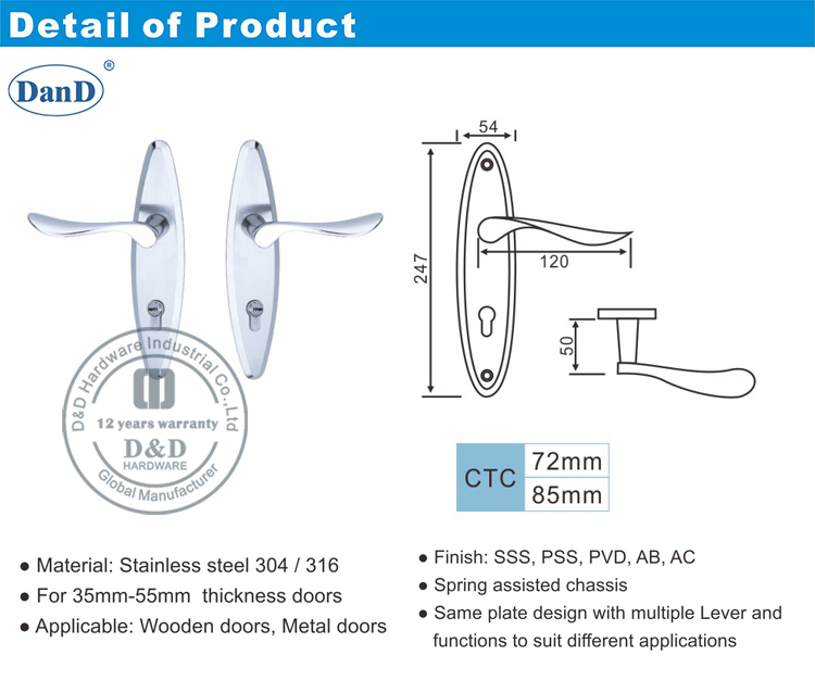 Mango de palanca en la puerta-D y D Hardware