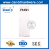 Placa de signo de acero inoxidable de alta calidad para PUSH-DDSP005