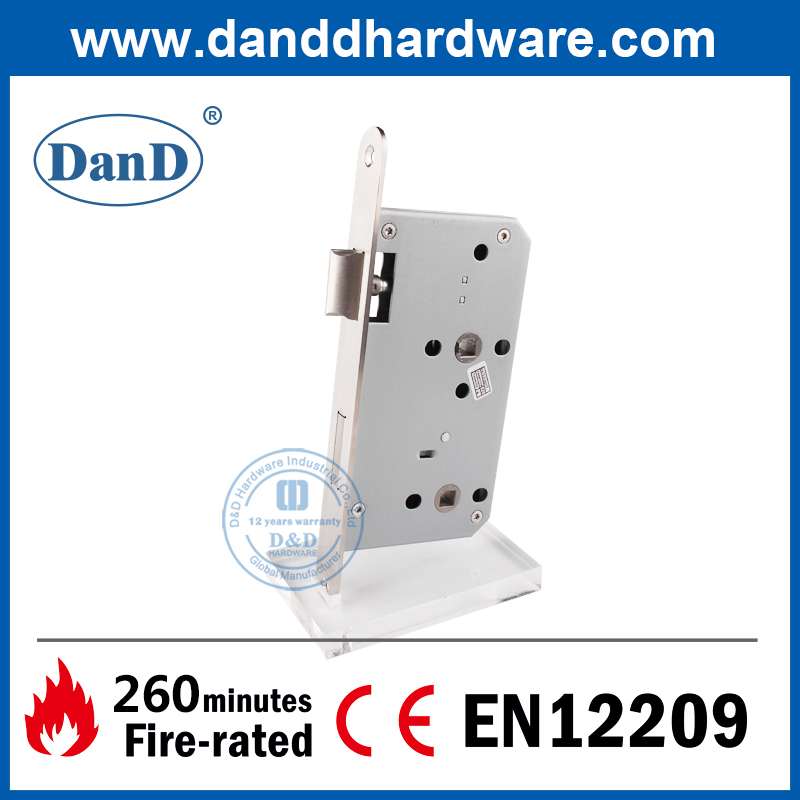 CE Fire Redonde Round Forend Mortise Lock para la puerta del baño-DDML012-6078