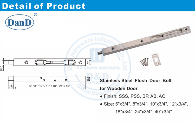 Flush-D de servicio pesado Hardware y H hardware