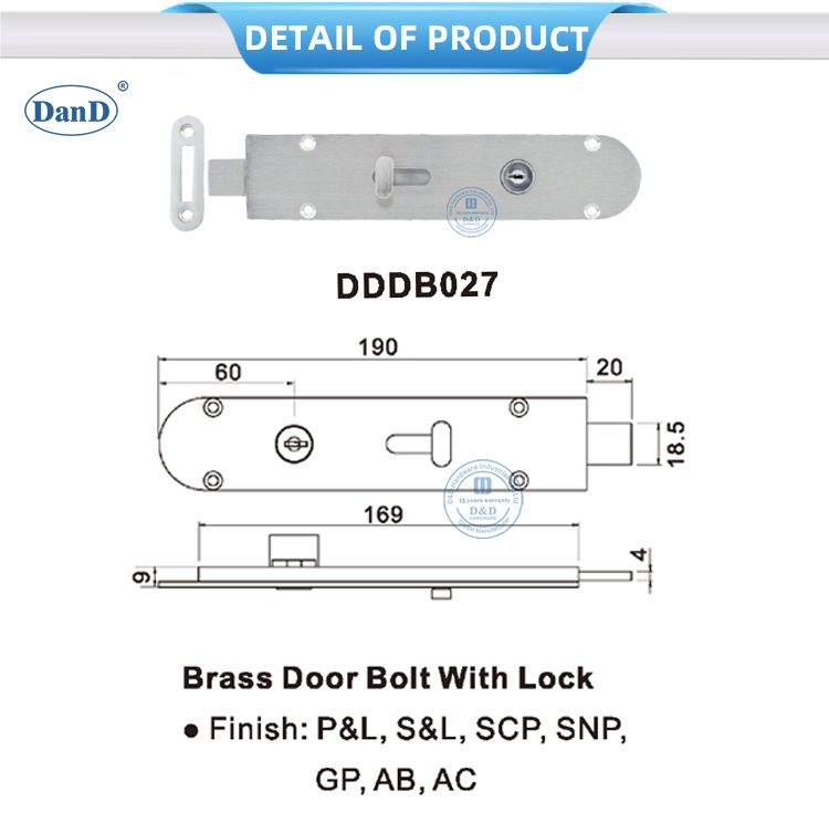Perno de barril de bloqueo