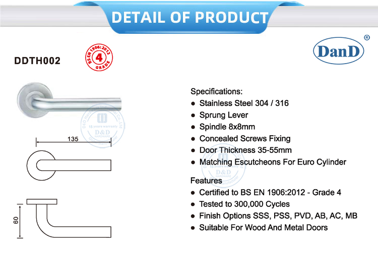 Manejar la palanca de la puerta