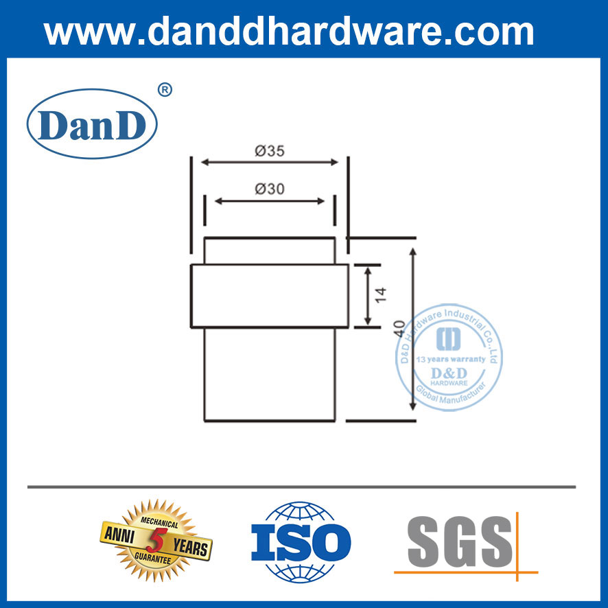 Seguridad de plata parada de puerta corta SS304 Exterior Puerta pequeña DDDS010