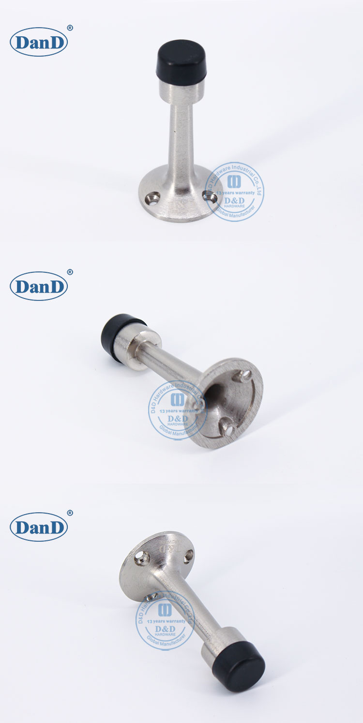 Parada de puerta de cromo satinado