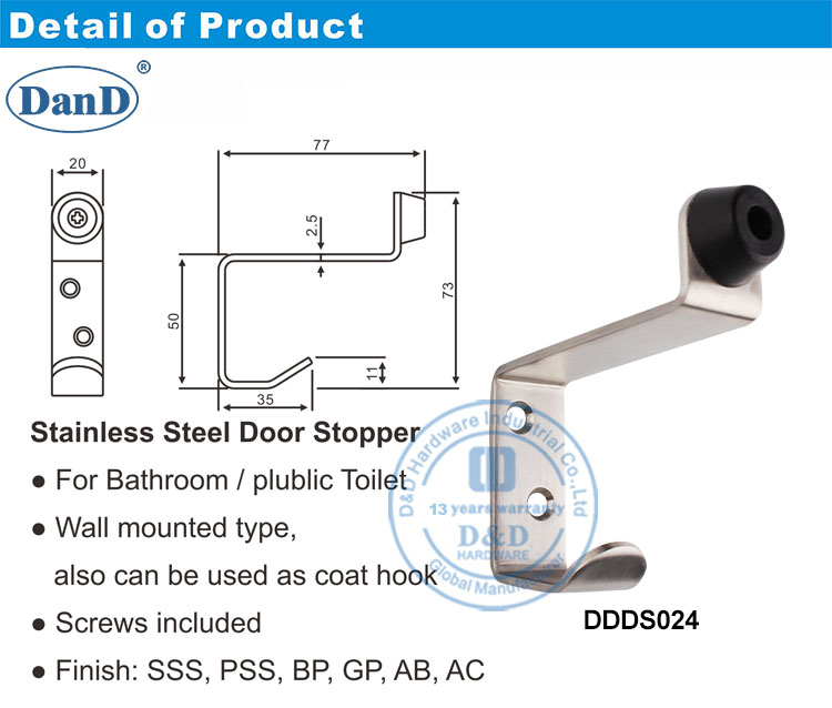Tope de gancho de la puerta