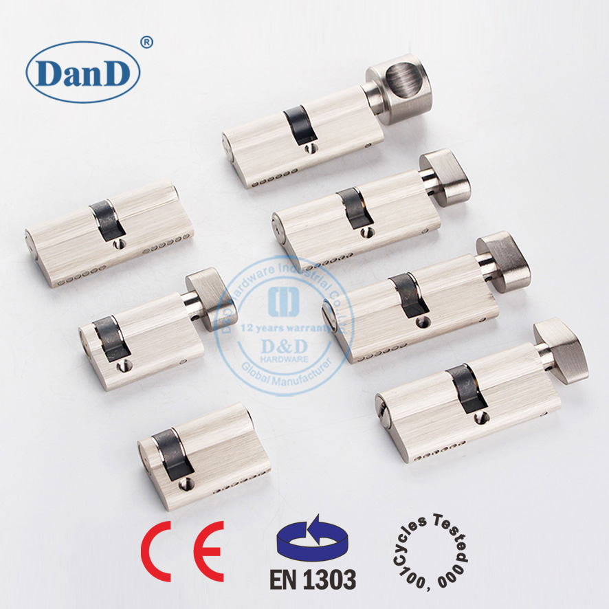 Brasas de latón sólido 45 mm de medio cilindro Lock Cylinder Cylinder Tipos de cilindro-DDLC010