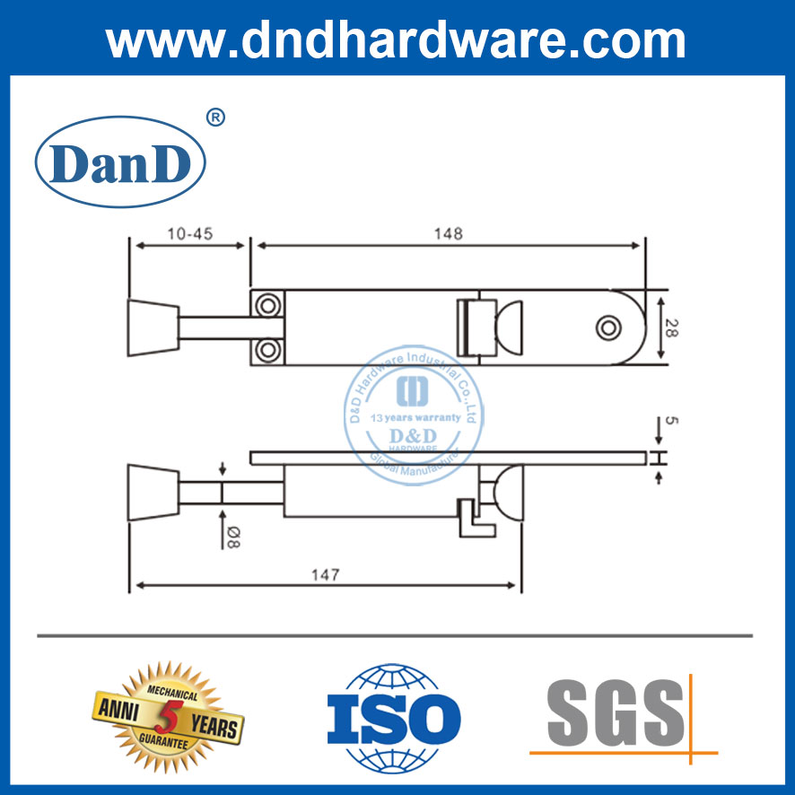 Soporte de puertas de alta calidad que funcionan con la puerta de acero inoxidable Puerta montada DDDDS034