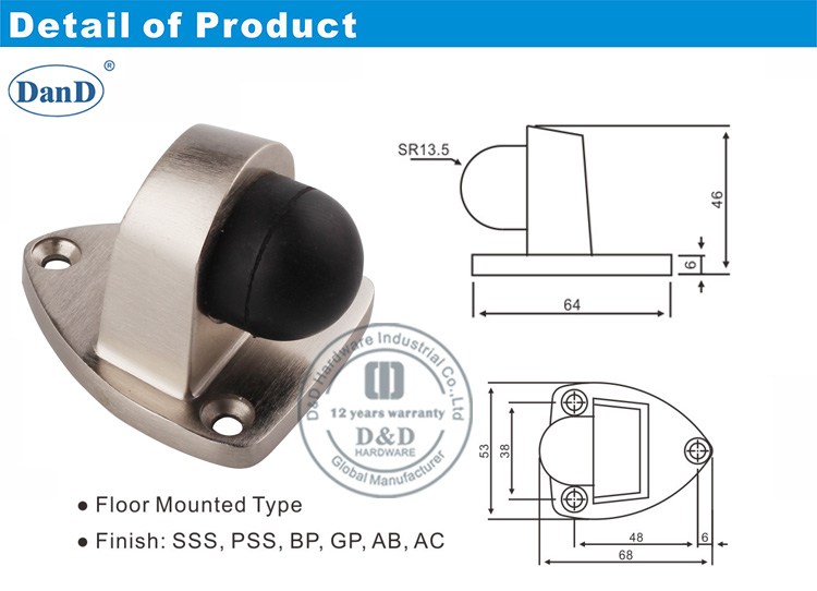 Hardware interno de la puerta parada-D y D