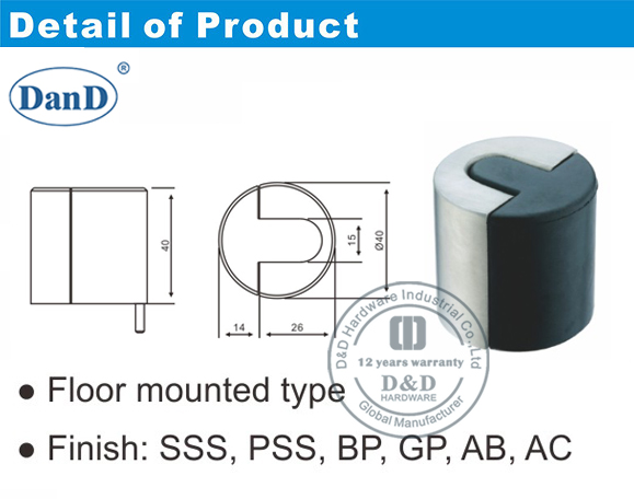 Security Door Stopper-D y D Hardware