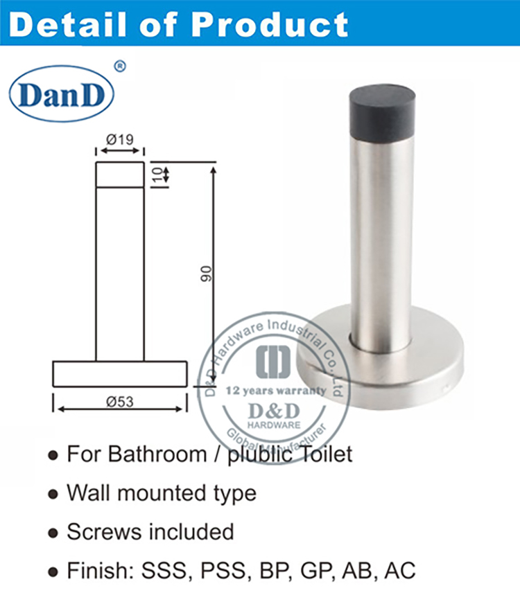 Diferentes tipos de hardware Poor Stoppers-D y D
