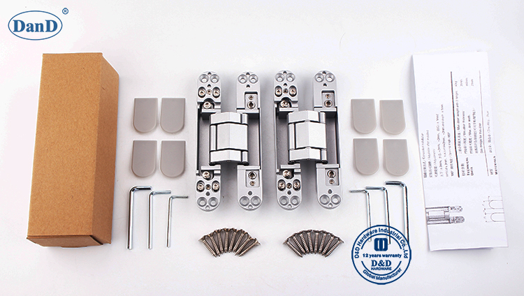 Silver Heavy Duty Hidden Door-D y D Hardware-40 kg