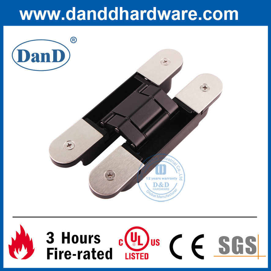 Bisagra de puerta oculta ajustable de aleación de zinc para puerta de madera-DDCH008-G40