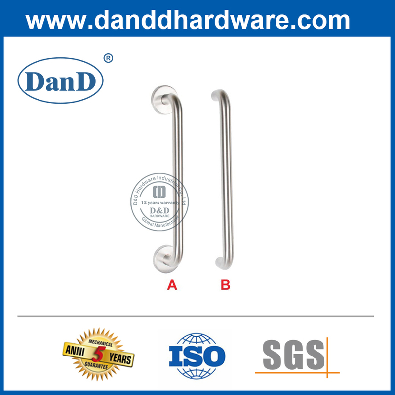 Mango de extracción de un solo lado de acero inoxidable para la puerta de vidrio de vidrio DDDPH019