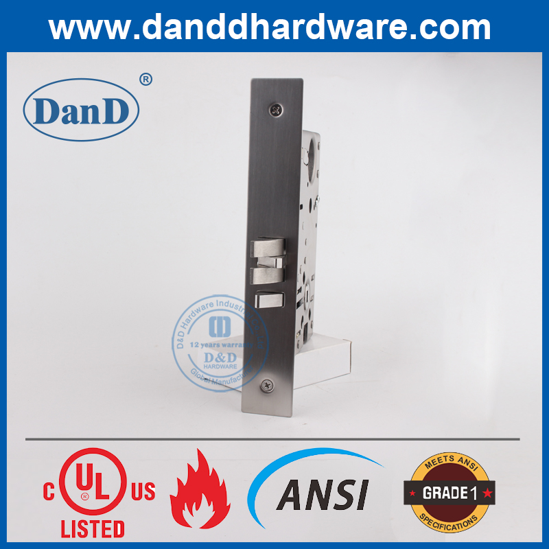ANSI GRADO 1 SUS304 Double Open Mortice Lock para apartamento-DDAL09