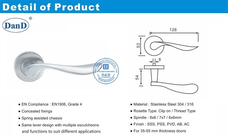 Mejor Puerta Lever-D y D Hardware