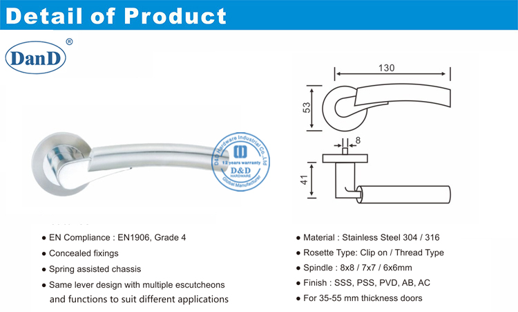 La mejor puerta moderna Lever-D y D Hardware