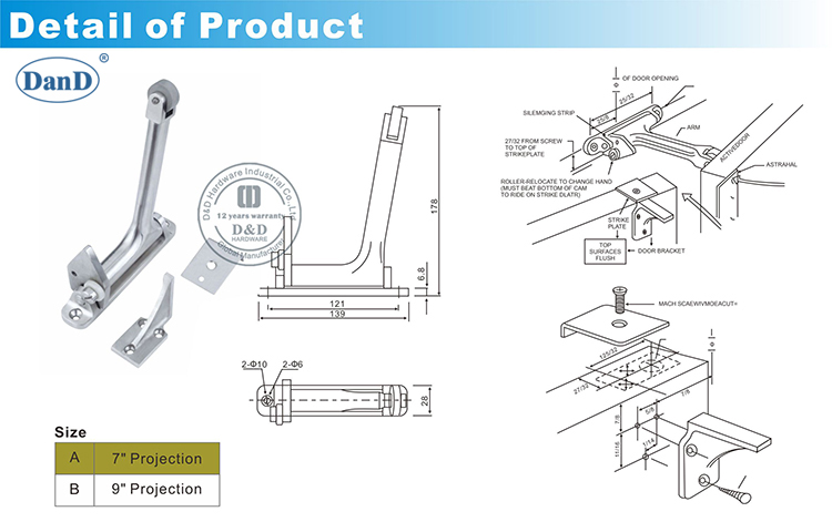 Selector de puertas para doble puerta-D y D hardware