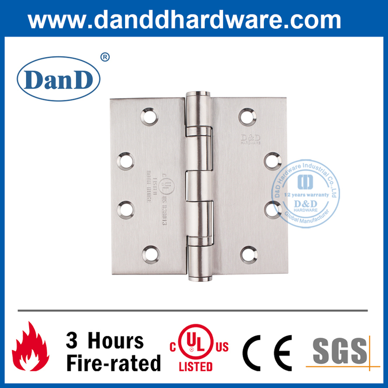 UL Listada SS201 Mejor bisagra de puerta para la puerta de metal con clasificación de fuego –DDSS002-fr-4.5x4.5x33