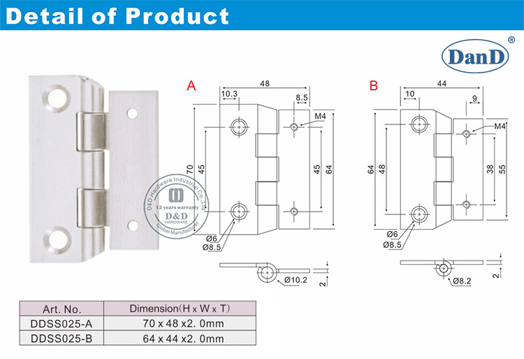 DDSLaboratory Hinge-D y D Hardware
