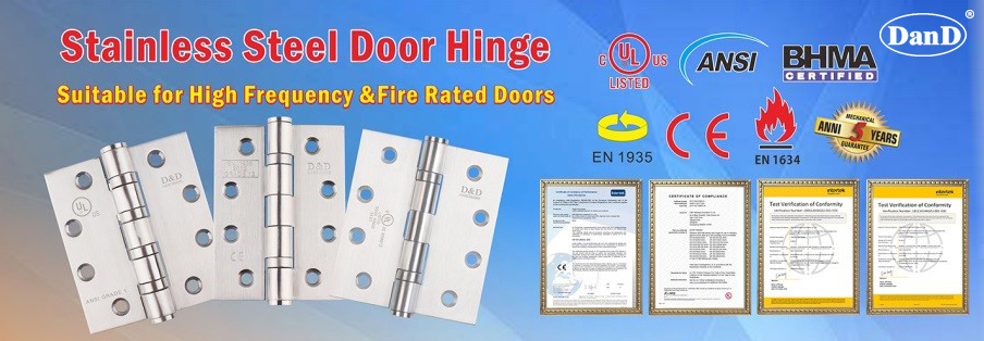 El material y el rango de uso de la bisagra de puerta y el hardware D