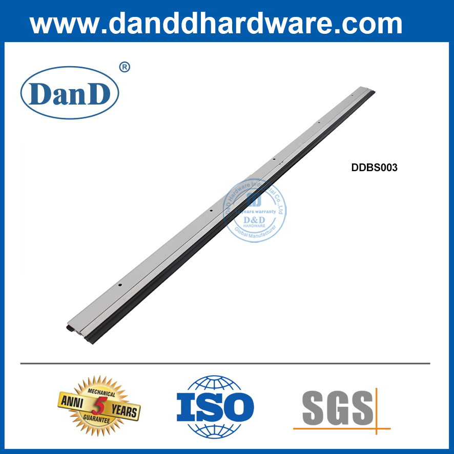 Sello de puerta de aluminio caída automática de la puerta del fondo de la puerta del fondo de puerta ajustable sello-ddbs003