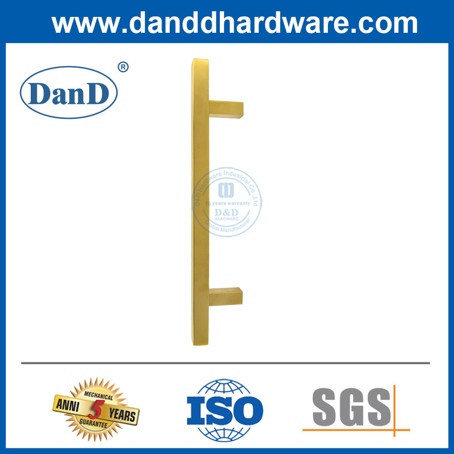 Manijas de la puerta dorada Tipos de manija de puertas de vidrio de acero inoxidable Fabricantes-DDPH033