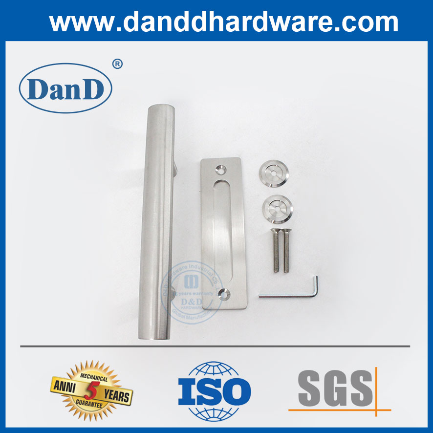 Hardware de puerta de granero al aire libre de acero inoxidable a la puerta de la puerta de granero de doble cara DDBD101