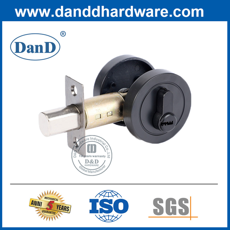 Aleación de zinc Matt Black Doble Key Control Deadbolt-DDLK029